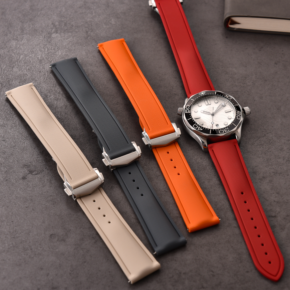 Canvas Strap Watch - Premium Grade Soft FKM Rubber Watch