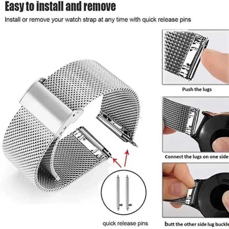 22mm 20mm Mesh Loop For Garmin - Milanese Loop Magnetic reseña y precio