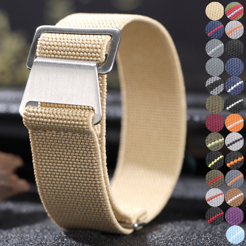 18/20/22mm Elastic Nylon Watch - Parachute Strap Elastic reseña y precio