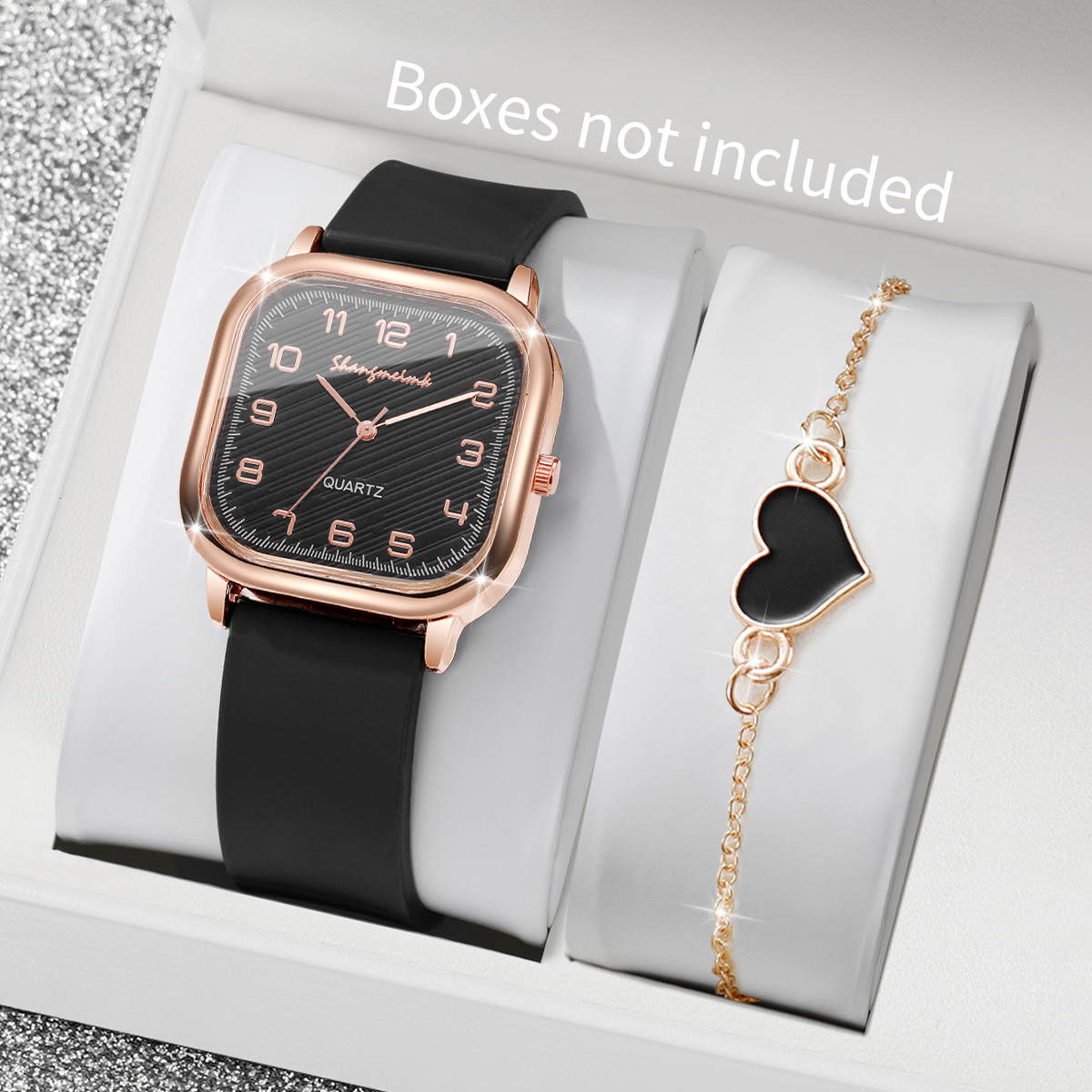 2PCS/Set Fashion Square Women  - Silicone Band Women reseña y precio