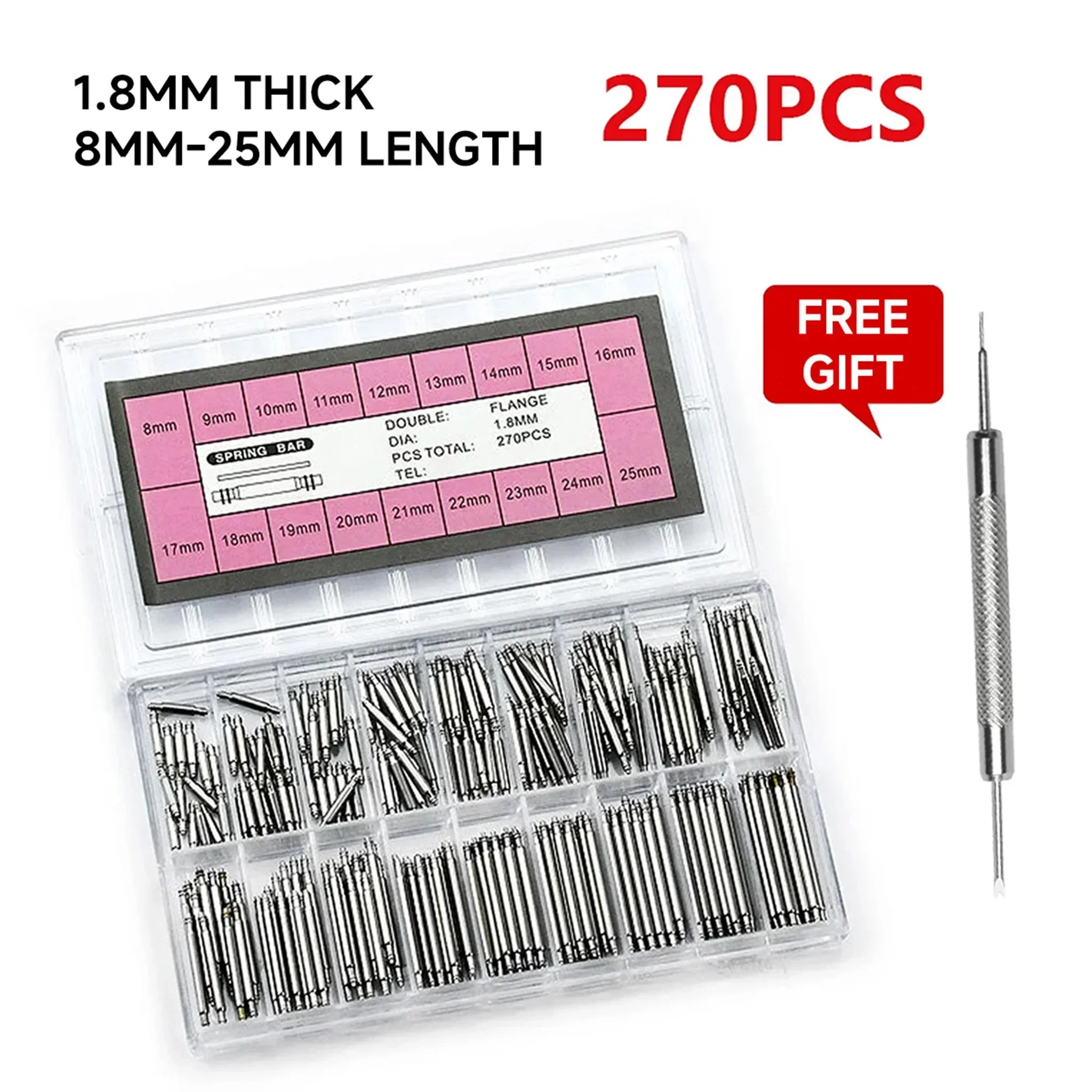 270pcs/set Strainless Steel Sp - Spring Bar Tool Set reseña y precio