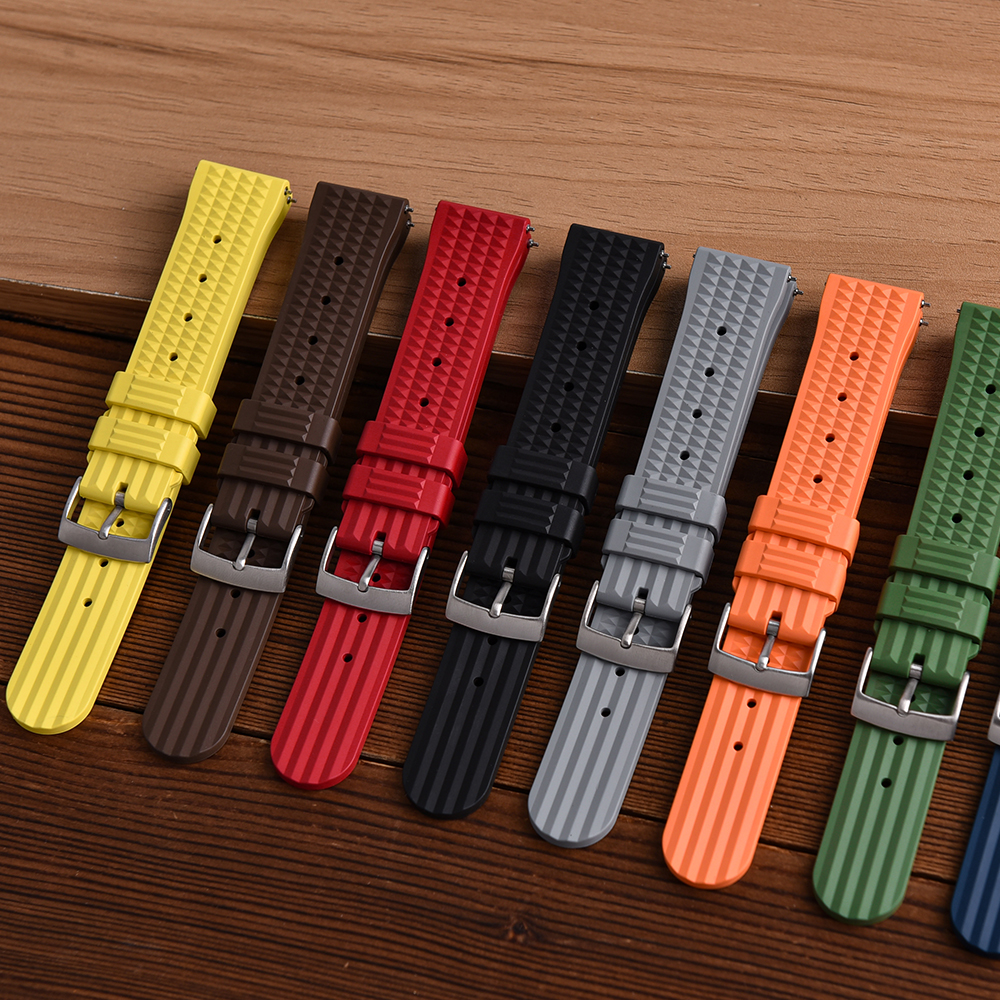 FKM Rubber Waffle Watch Strap  - Canvas Strap Watch reseña y precio