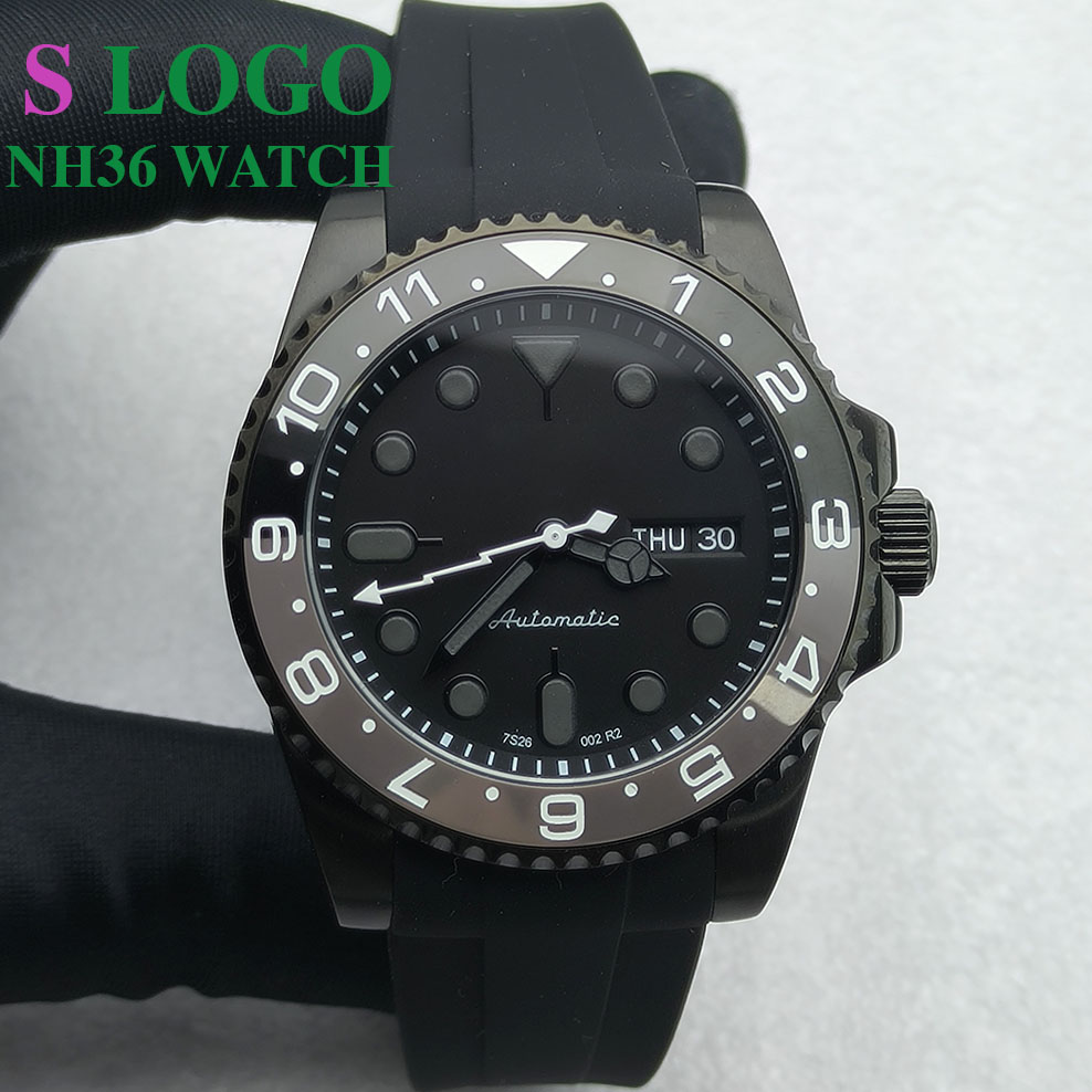 40MM NH36 Watch Black Men's St - Stainless Bracelet Diver reseña y precio