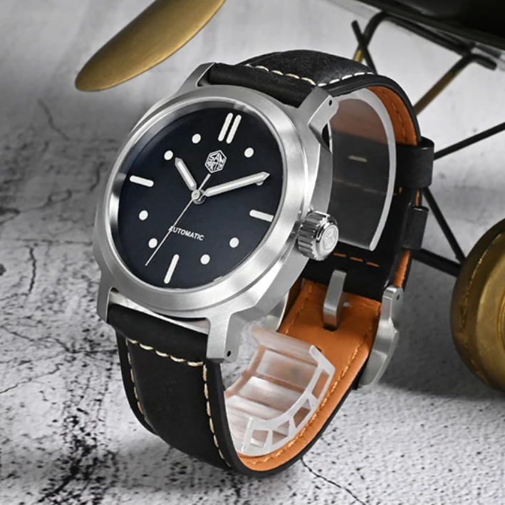 San Martin Mens Pilot Watches  - Leather Strap Quick Release reseña y precio