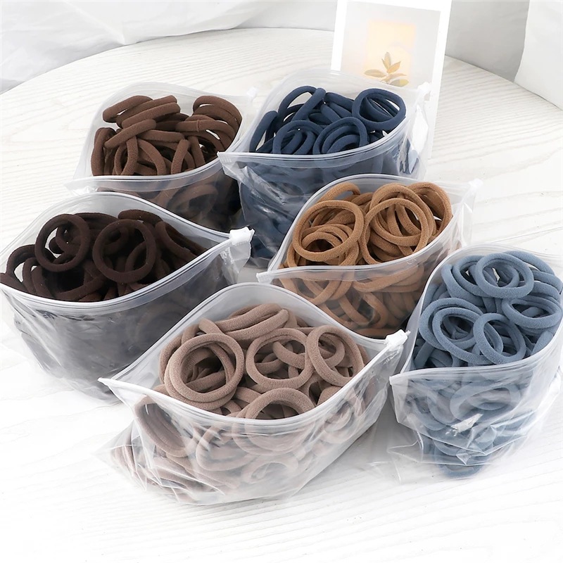 50PCS/Set Women Girls Basic Ha - Silicone Band Women reseña y precio