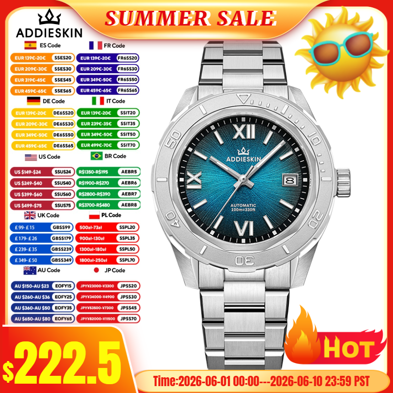 AddiesKin reloj hombre K002 Wa - Stainless Bracelet Diver reseña y precio