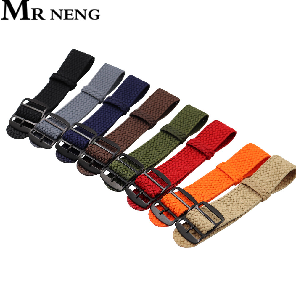 18mm 20mm 22mm Solid color For - Perlon Strap Woven reseña y precio