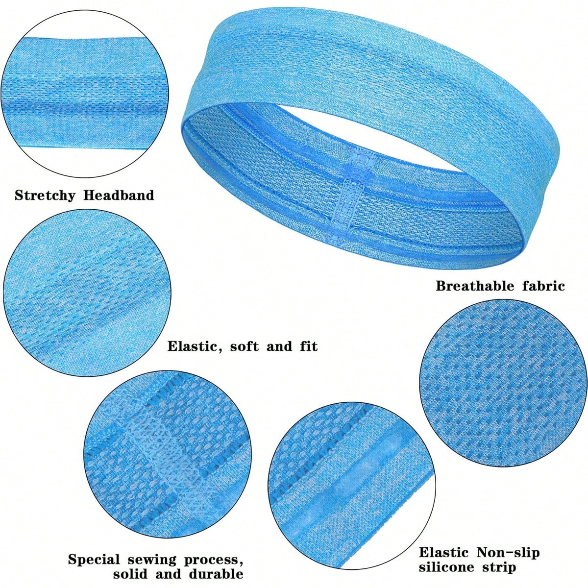 Sweatbands Non Slip Headbands  - Silicone Band Women reseña y precio