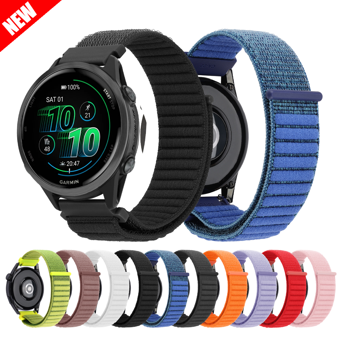 Nylon loop Band For Garmin Viv - Sport Loop Velcro reseña y precio