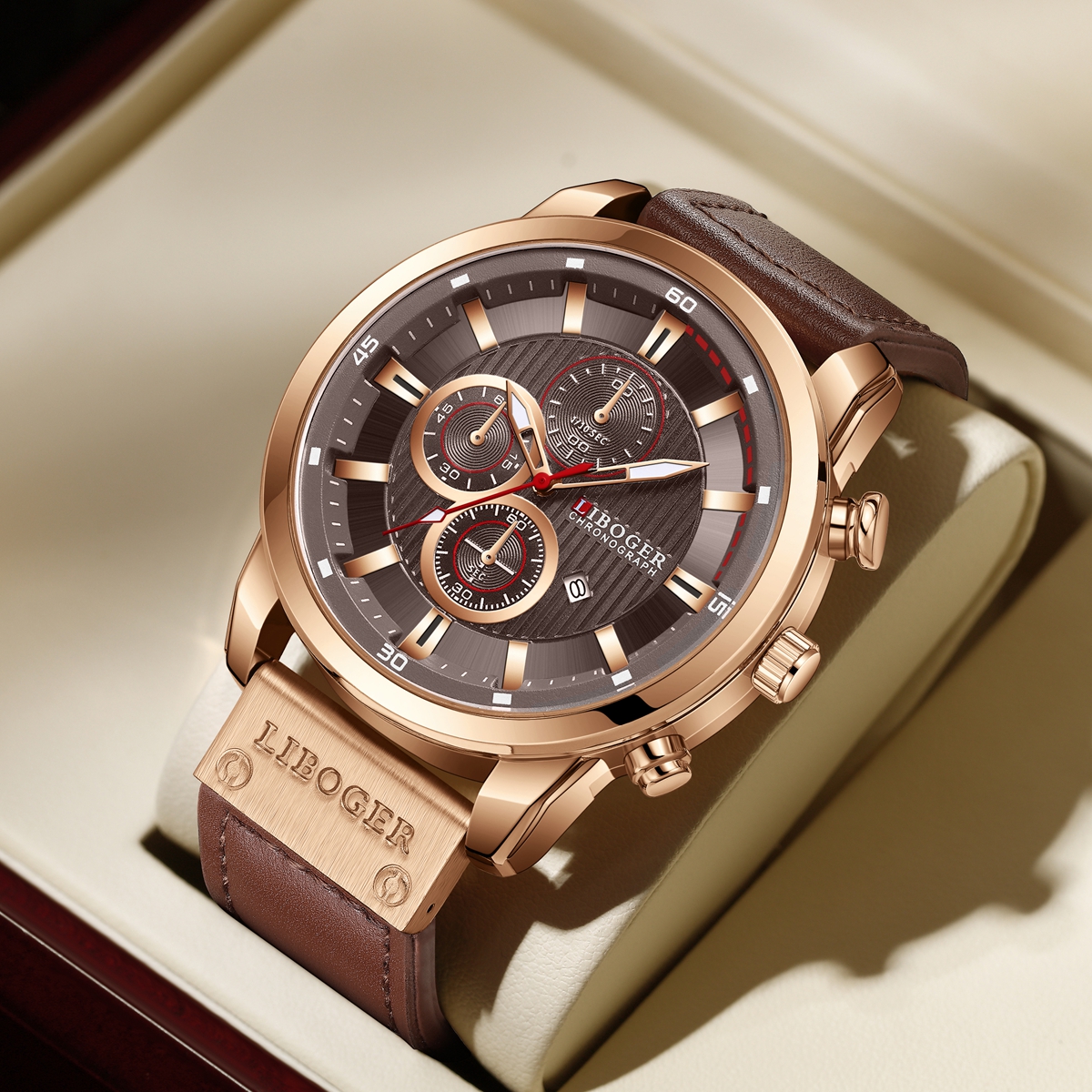 Business Men Quartz Watch High - Leather Watch Band Men reseña y precio