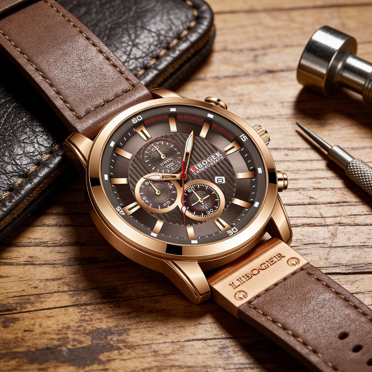 Business Men Quartz Watch High - Leather Watch Band Men reseña y precio