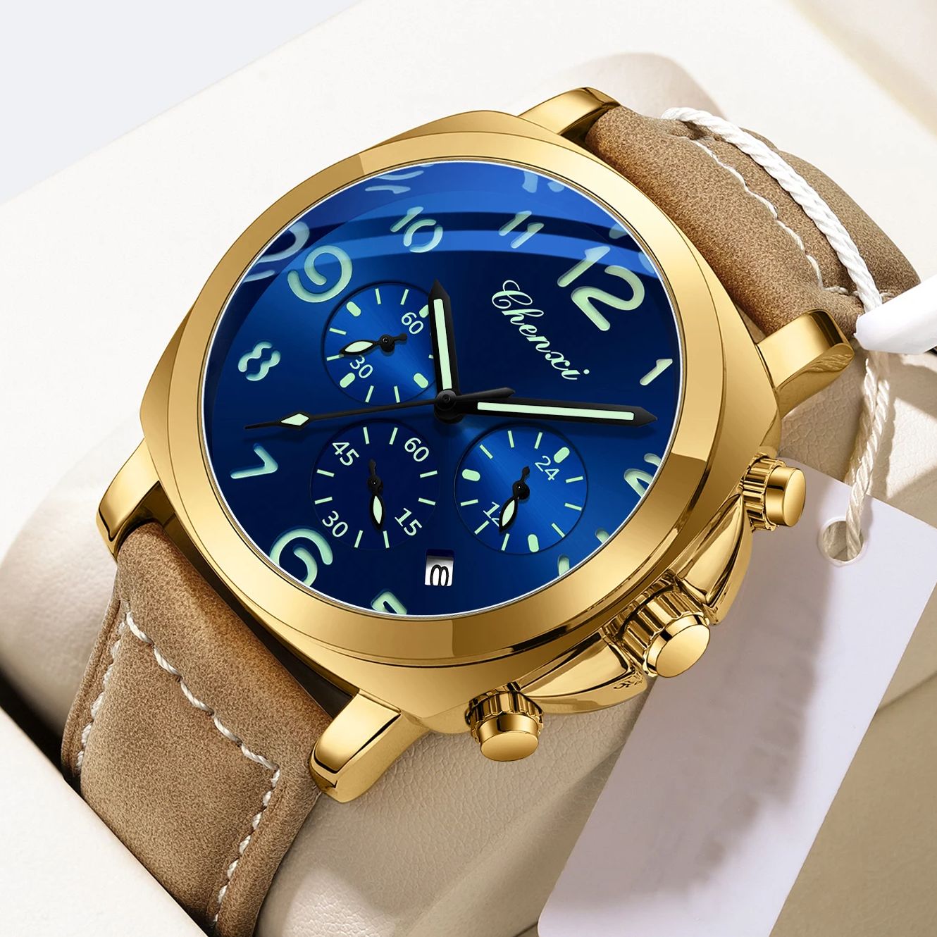 CHENXI Men Watch Multifunction - Leather Watch Band Men reseña y precio