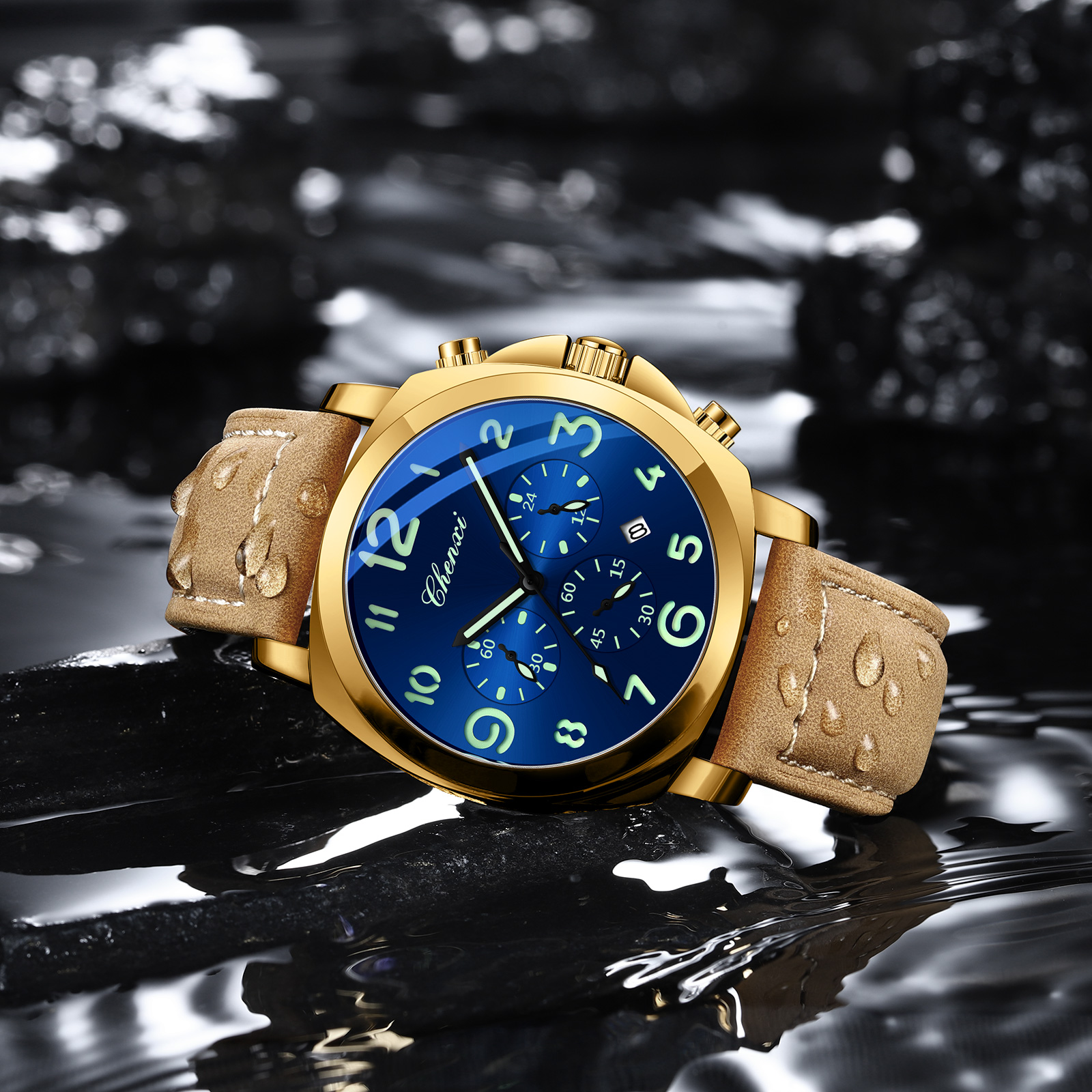 CHENXI Men Watch Multifunction - Leather Watch Band Men reseña y precio