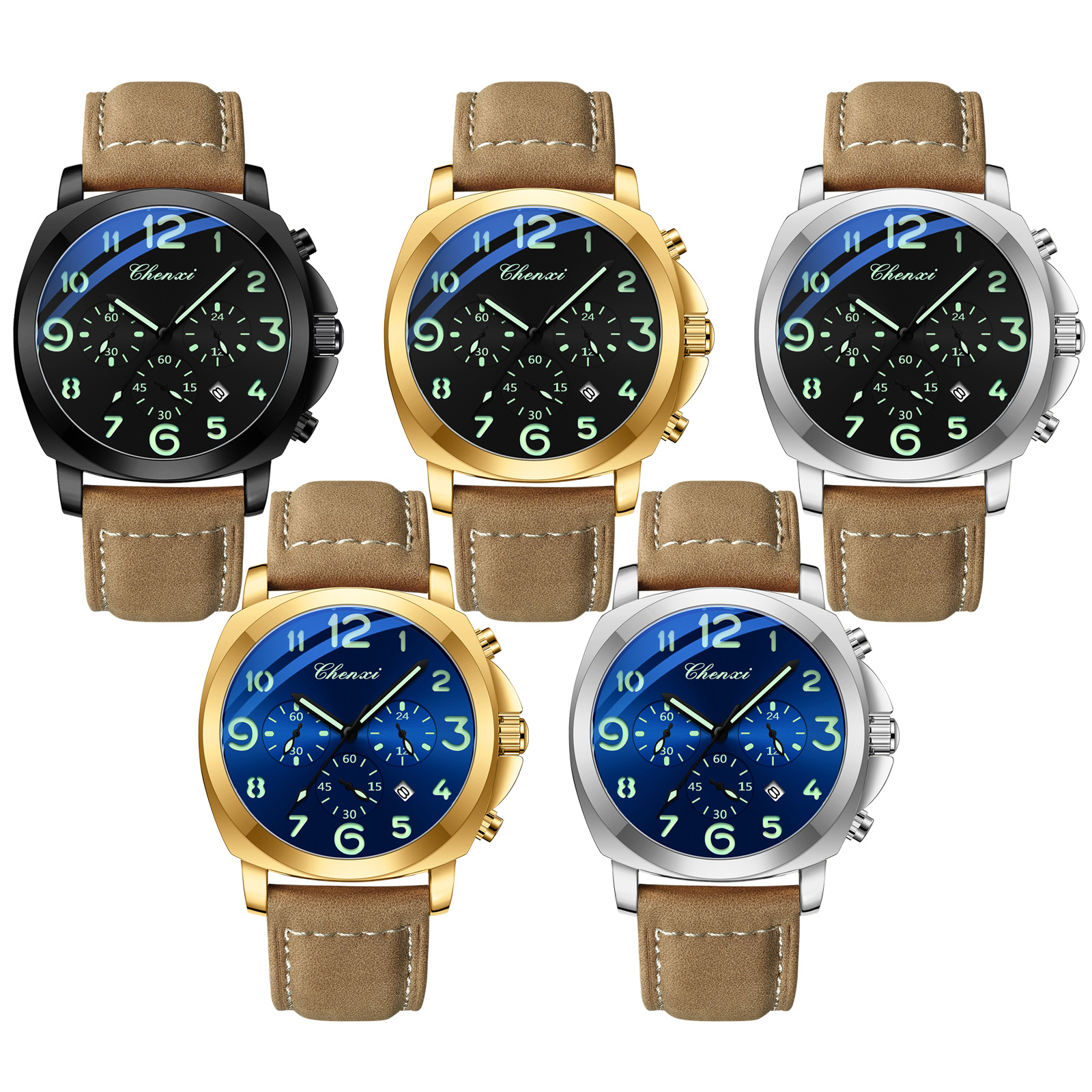 CHENXI Men Watch Multifunction - Leather Watch Band Men reseña y precio