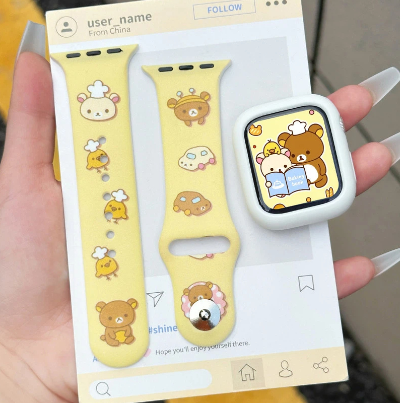 Cute Rilakkuma Print Silicone  - Silicone Band Women reseña y precio
