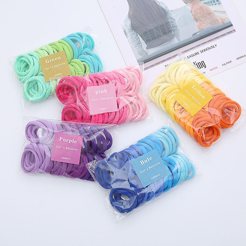 50PCS/Set Women Girls Basic Ha - Silicone Band Women reseña y precio