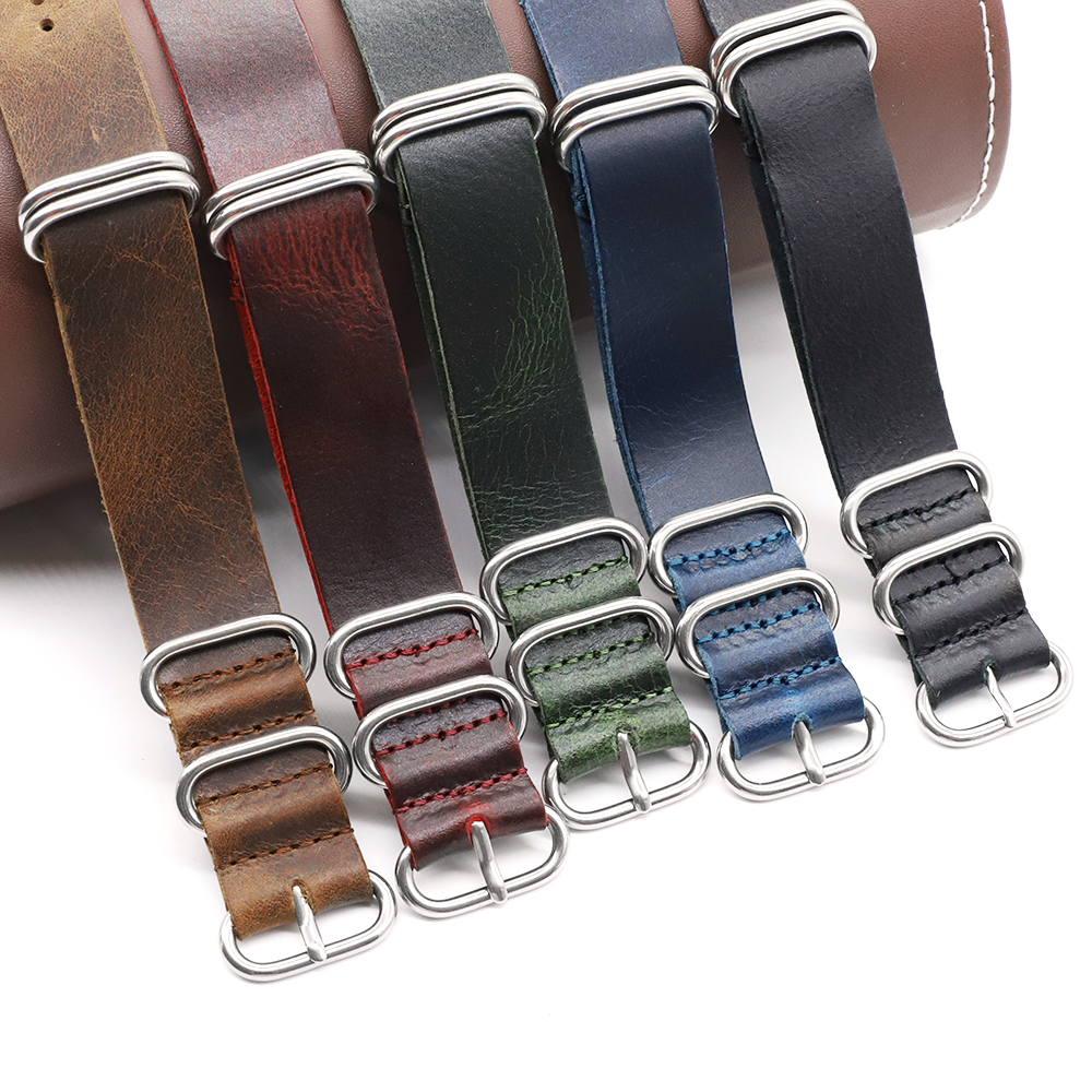 Genuine Leather Watch Band 18m - Nato Strap Nylon reseña y precio