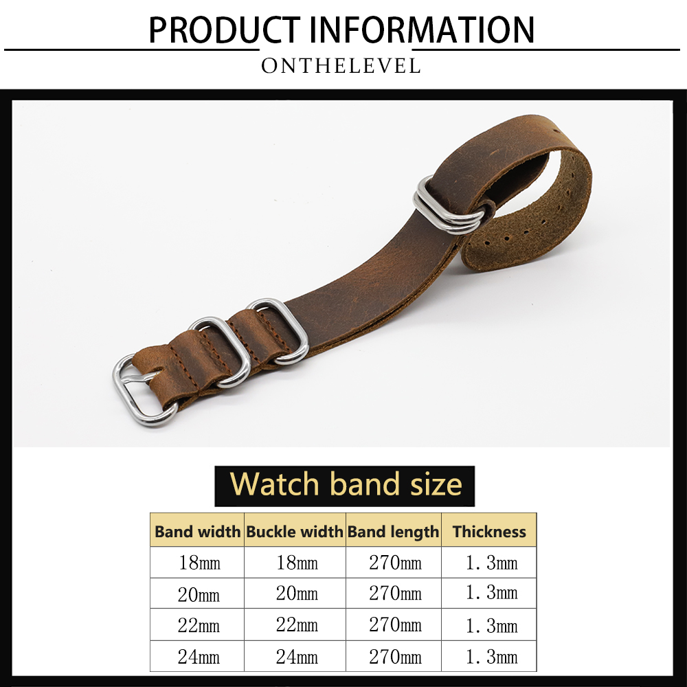 Genuine Leather Watch Band 18m - Nato Strap Nylon reseña y precio