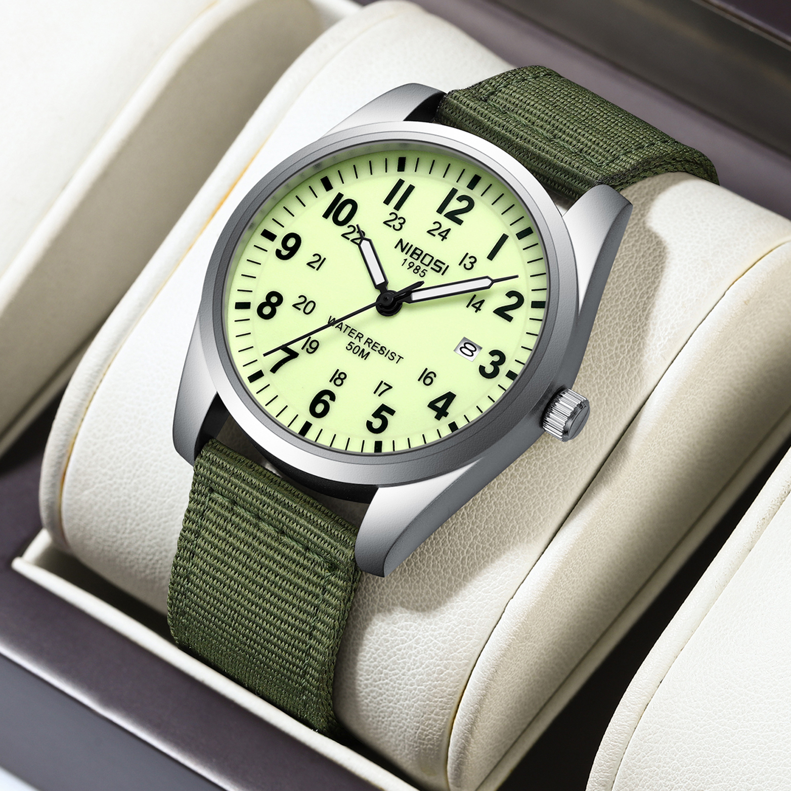 NIBOSI Mens Watches Analog Mil - Tropic Strap Vintage reseña y precio