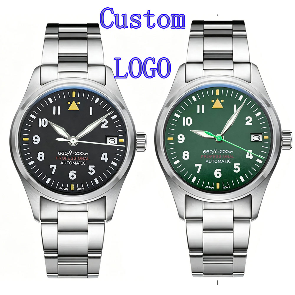 Custom LOGO 36mm 39mm Pilot Wa - Stainless Bracelet Diver reseña y precio