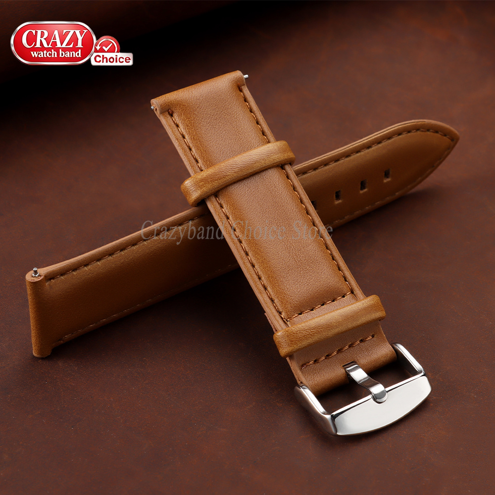 Oil Wax Cowhide Watch Band 18m - Leather Strap Quick Release reseña y precio