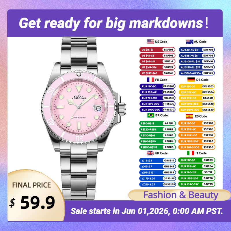 Addies New Women Watches Luxur - Butterfly Clasp Deployant reseña y precio