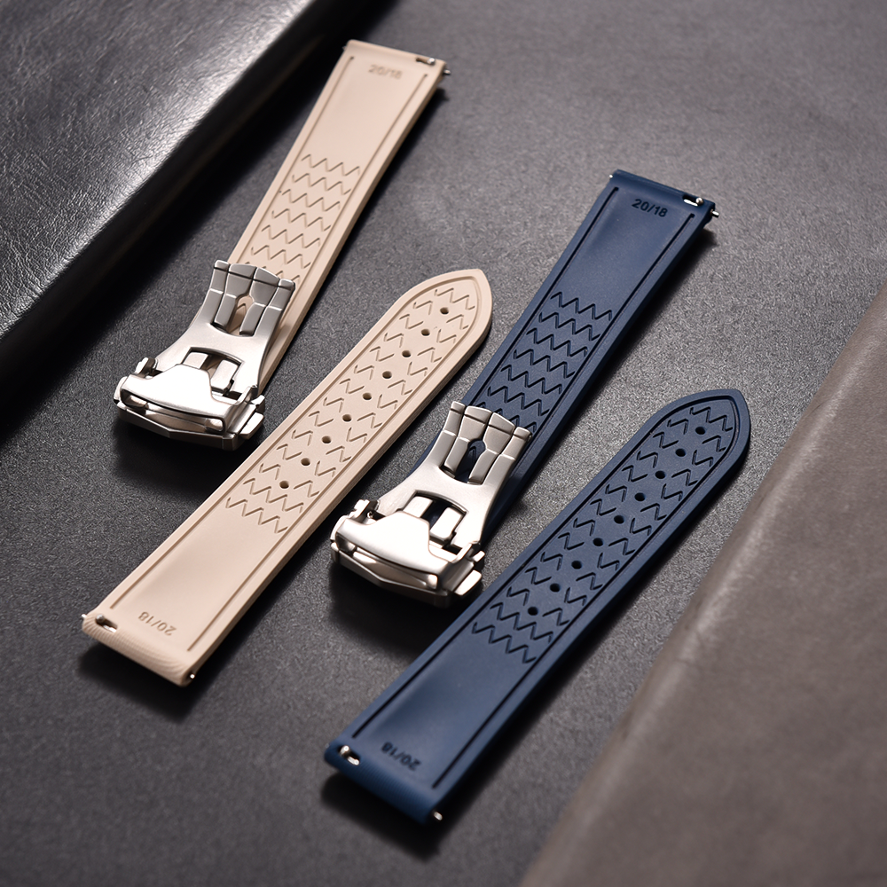 Premium Grade Soft FKM Rubber  - Canvas Strap Watch reseña y precio