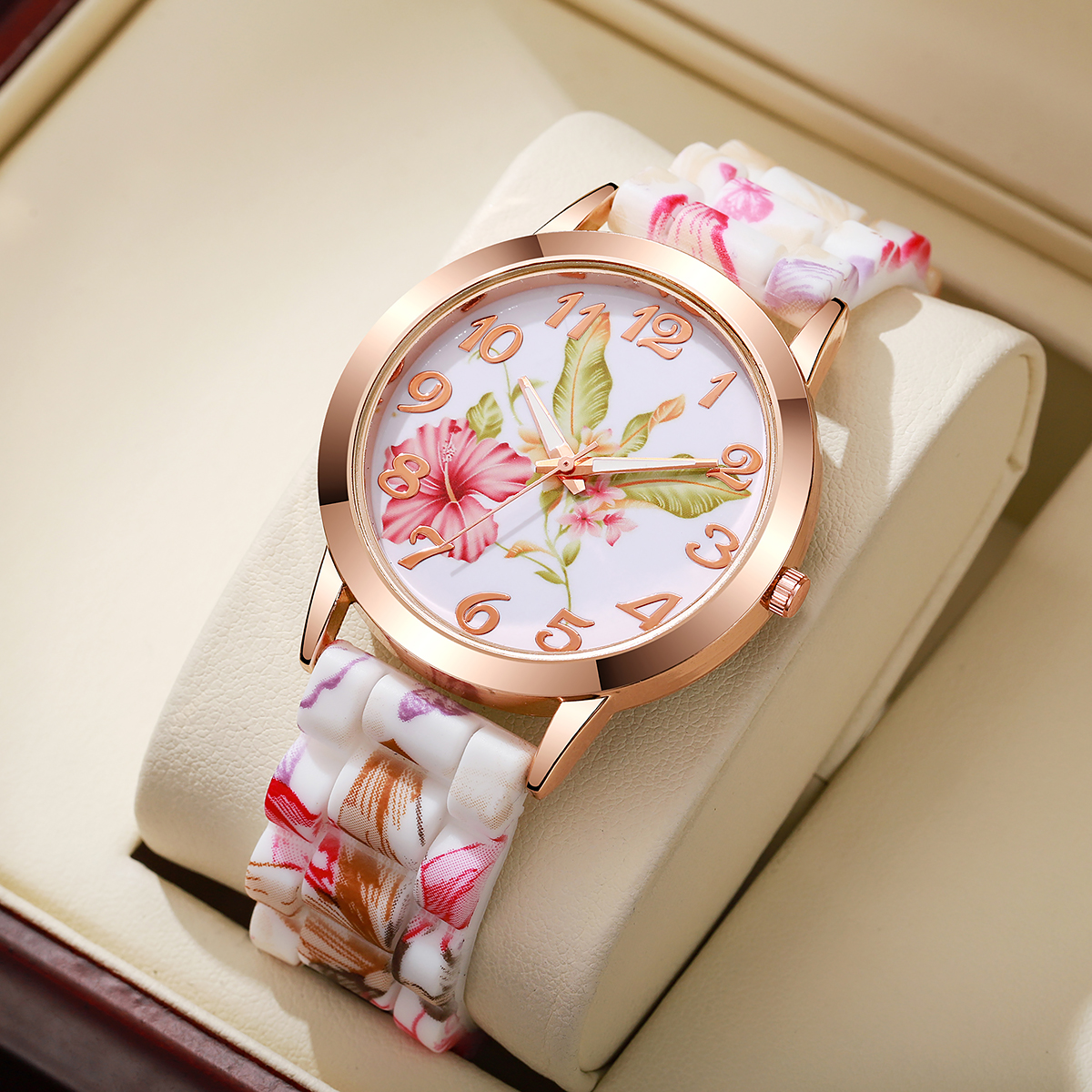 Fashion Flowers Printed Women  - Silicone Band Women reseña y precio