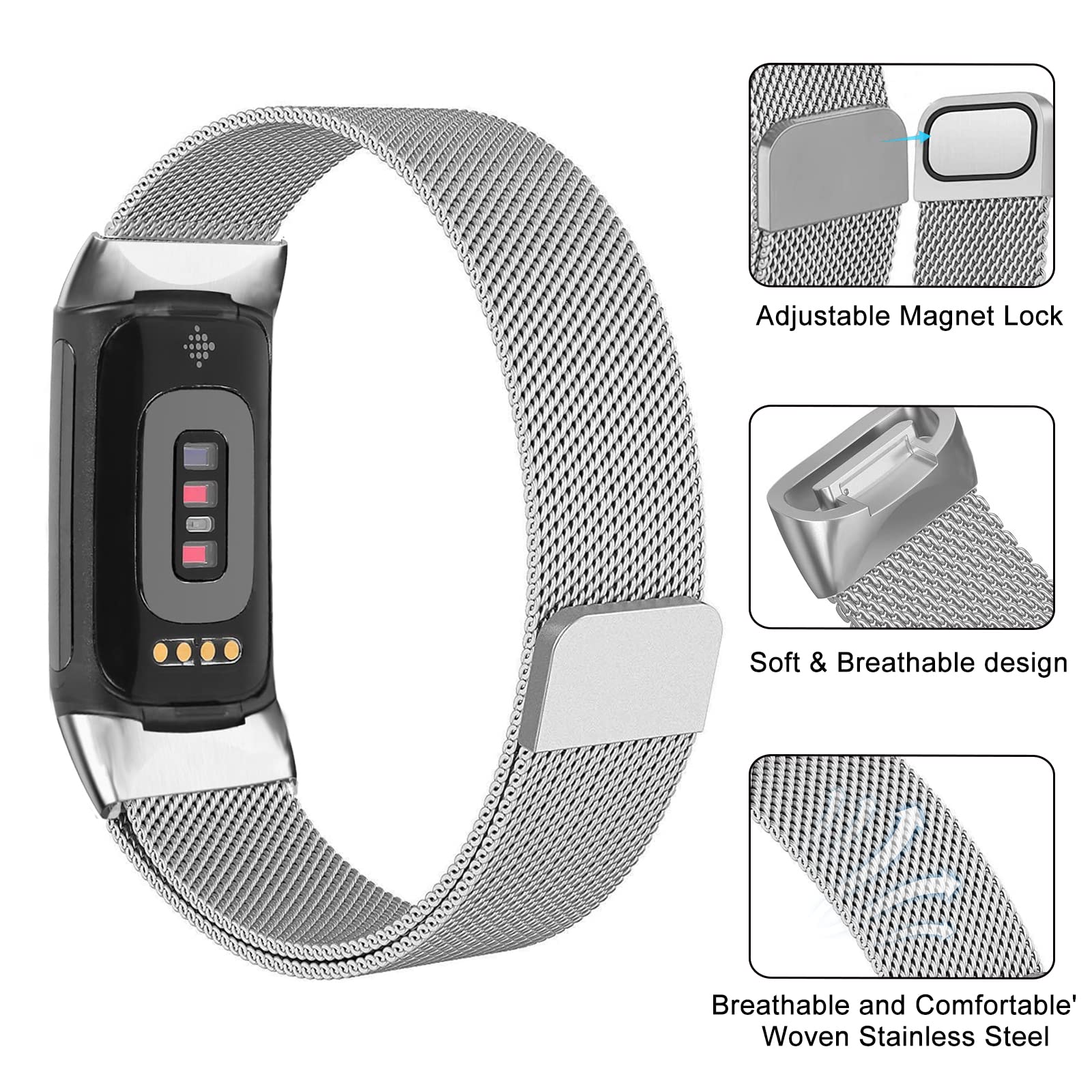 Milanese loop For fitbit charg - Milanese Loop Magnetic reseña y precio