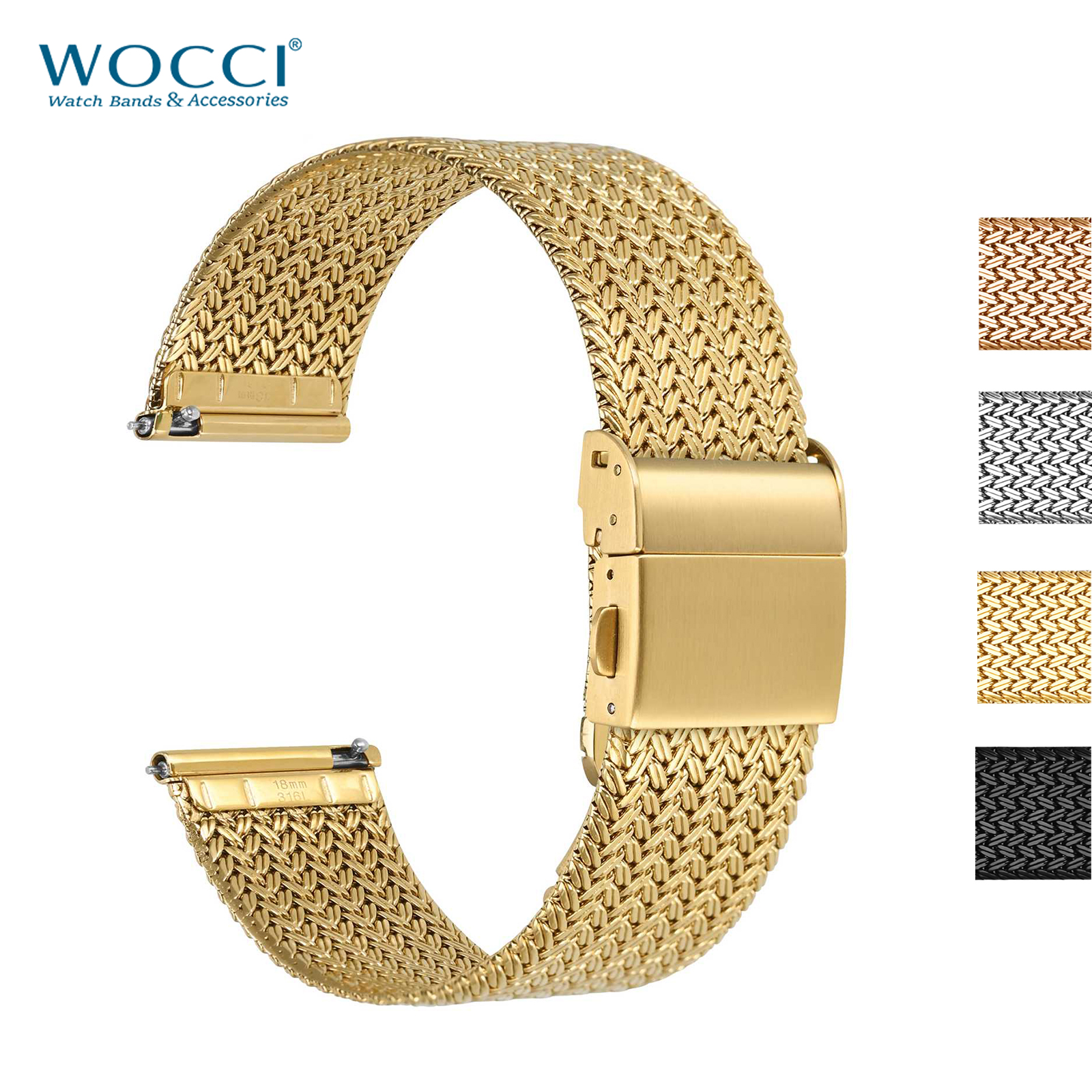 WOCCI Metal Watch Bands 316L S - Mesh Strap Metal reseña y precio