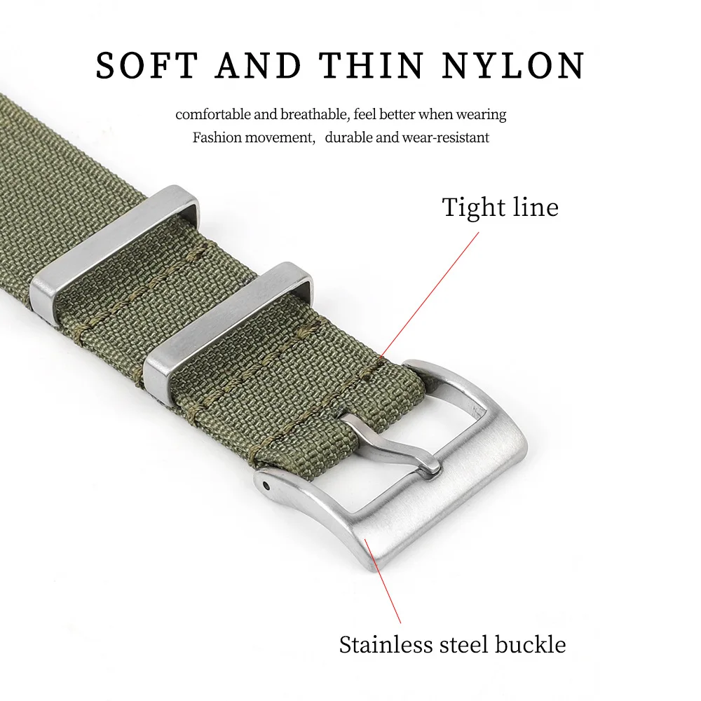 20mm 22mm High Quality Nylon W - Canvas Strap Watch reseña y precio