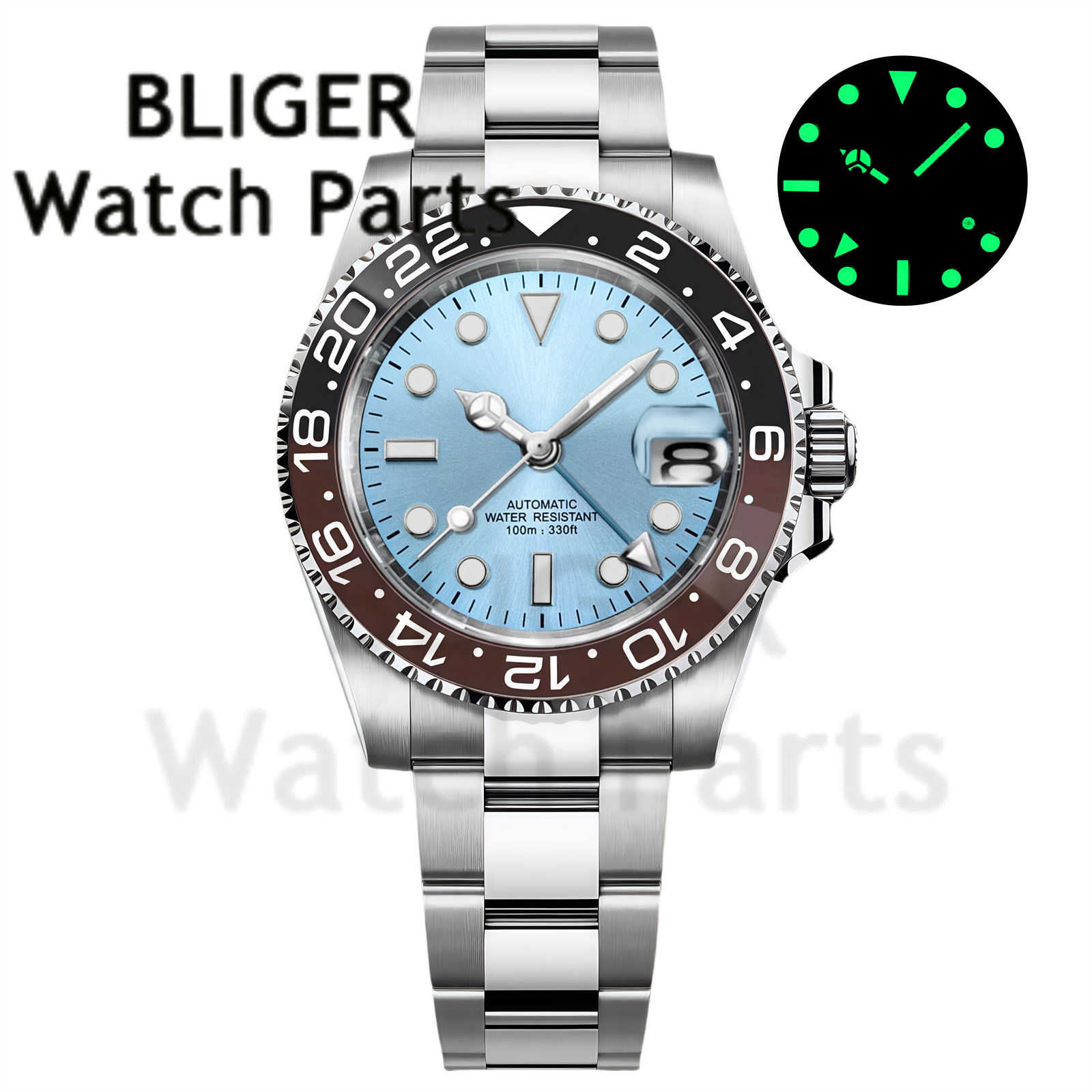 Custom Fashion GMT 40mm Men NH - Stainless Bracelet Diver reseña y precio